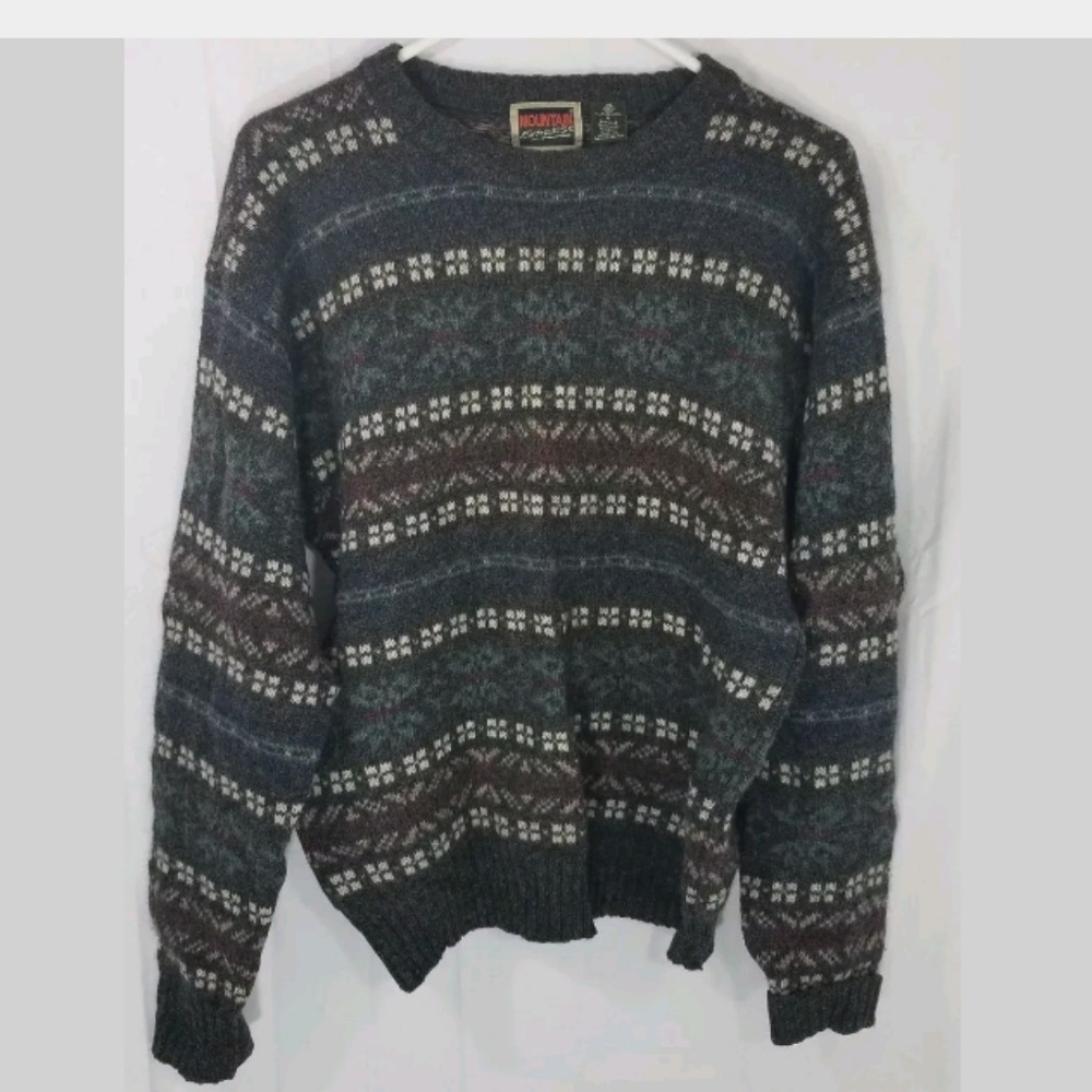 Mountain Express wool fair isle crewneck sweater
